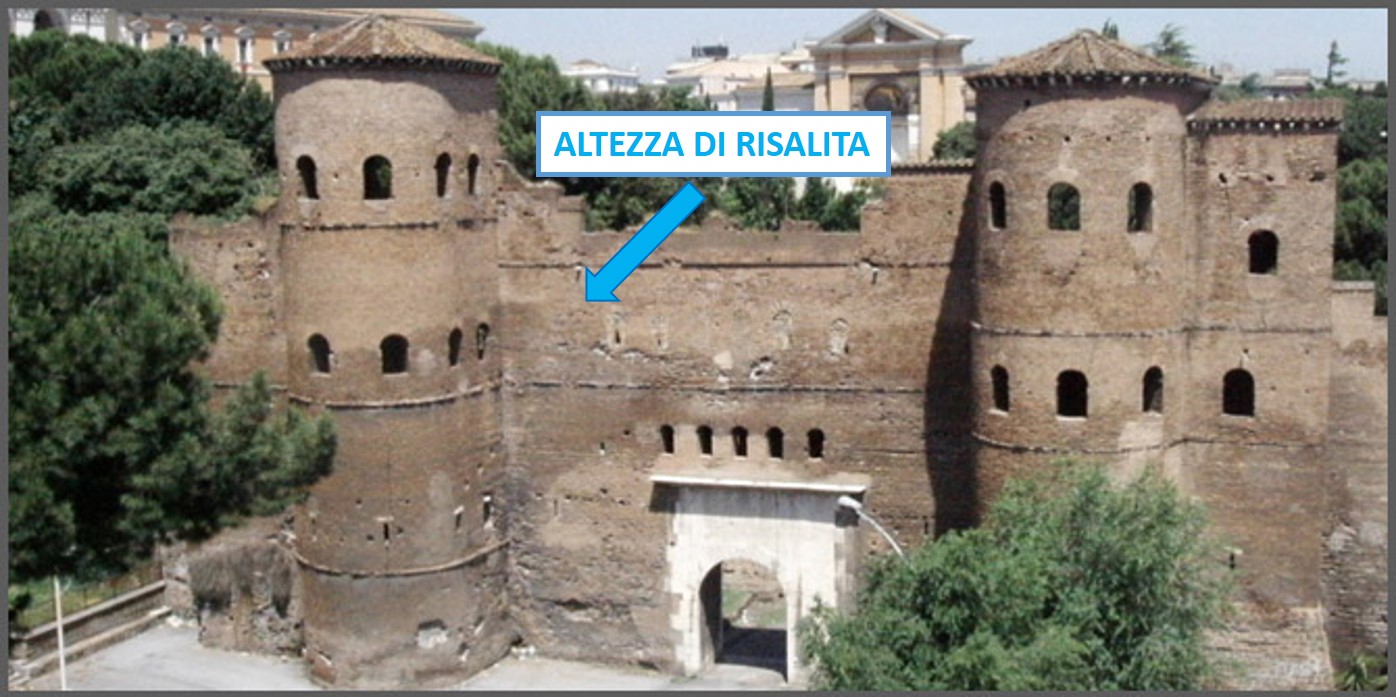 <img alt="altezza risalita umidità porta asinaria mura aureliane">